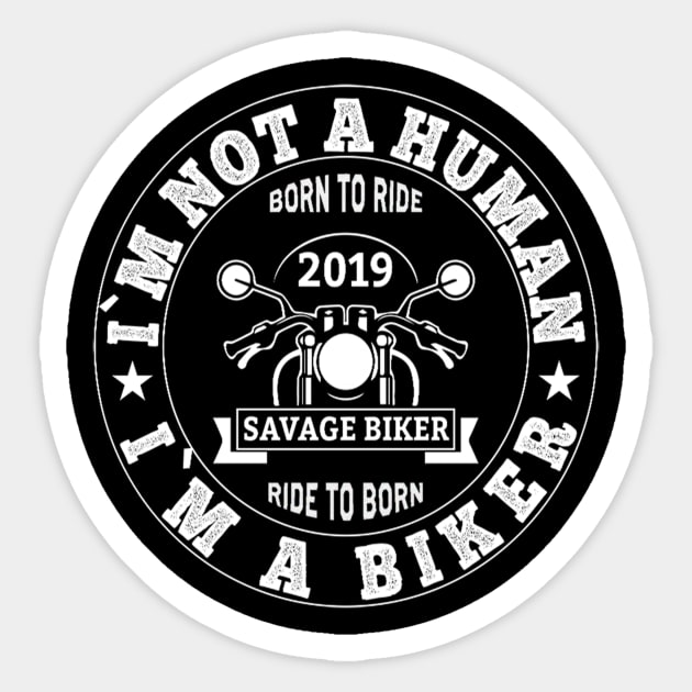 I am a Biker- Cool Design Sticker by Safayet123